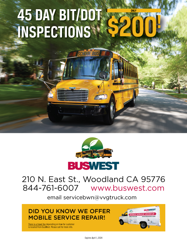 45 Day BIT DOT Inspection for School Buses